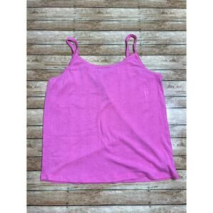 Posh Peanut Cruisin Pink Pointelle Tank Top Size Large
